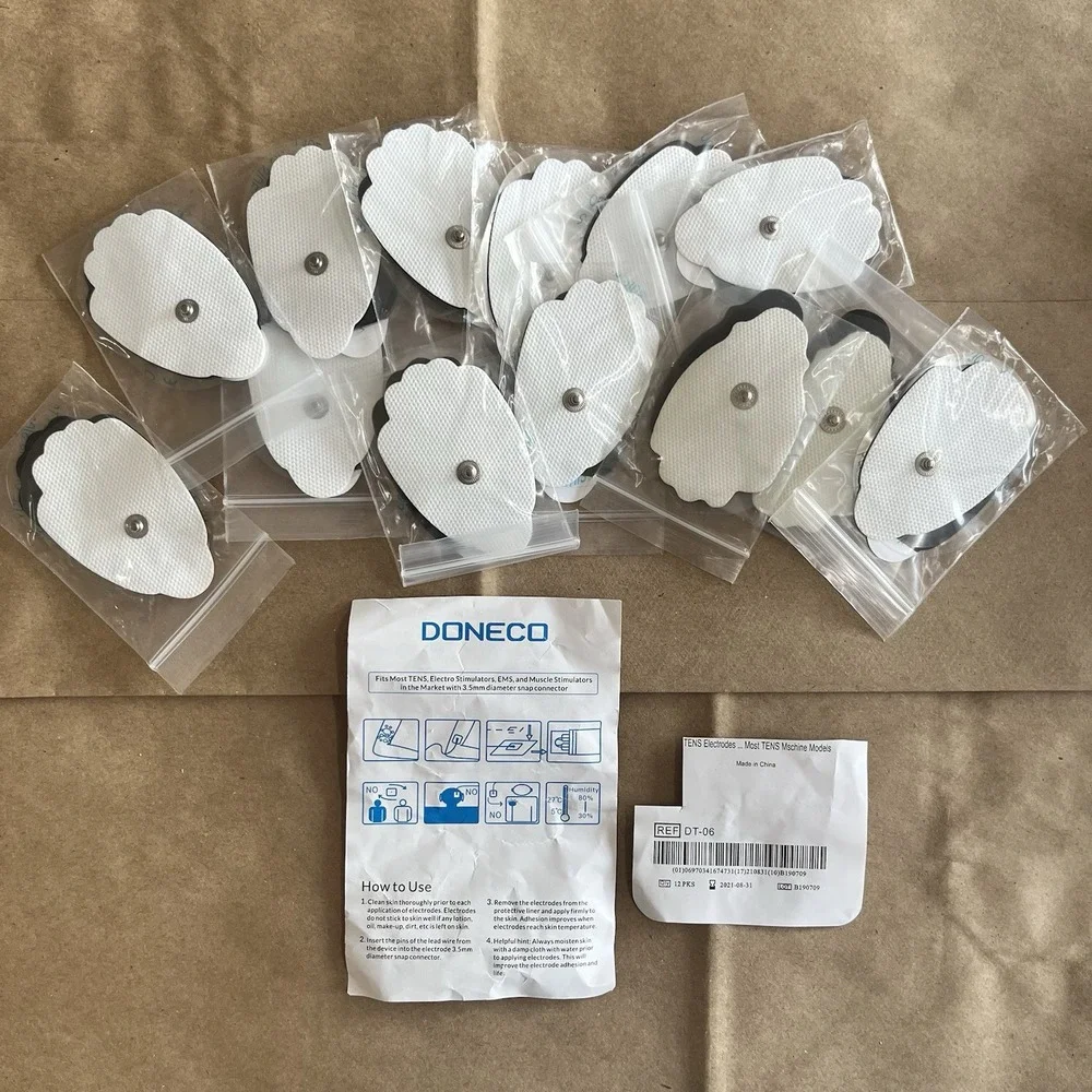 DONECO TENS Unit Electrode Pads 13 Pair Snap EMS Muscle Stimulator Medical